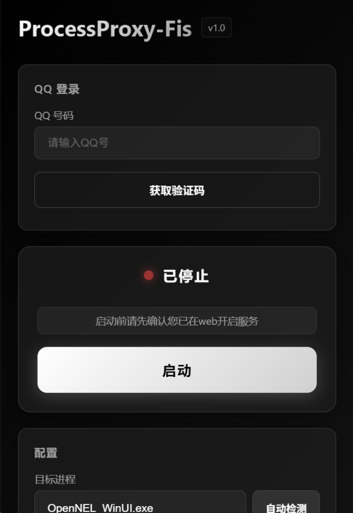 ProcessProxy-Fis 登录界面